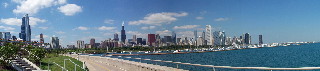 Chicago skyline taken from the Chicago Lakefront Bike Path